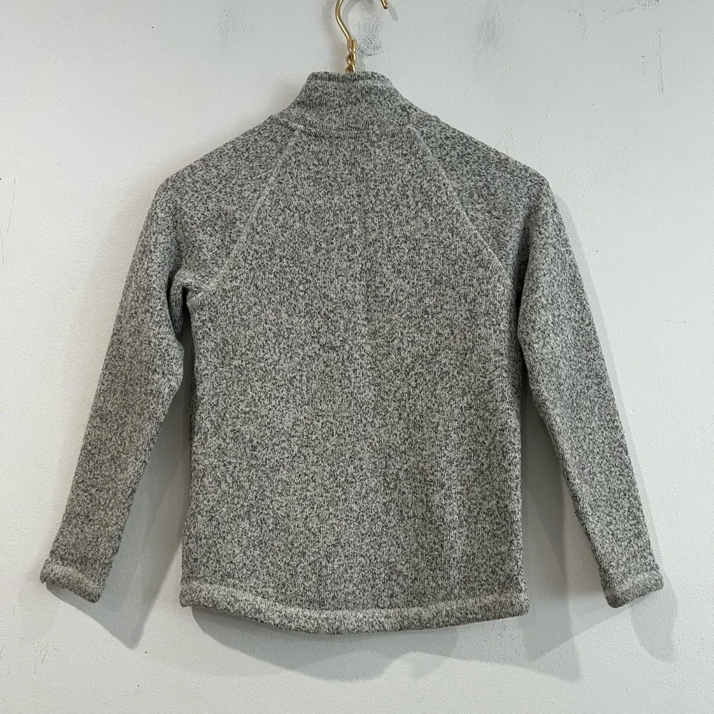 The North Face V5801 Girls Crescent Full Zip Sweater S 7-8Vintage White Heather